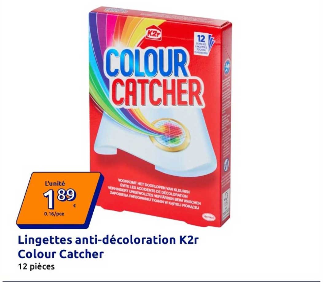 Lingettes anti-décoloration K2r Colour Catcher