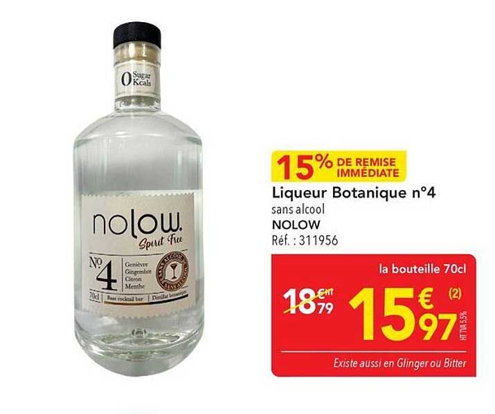 Liqueur Botanique n°4 sans alcool NOLOW