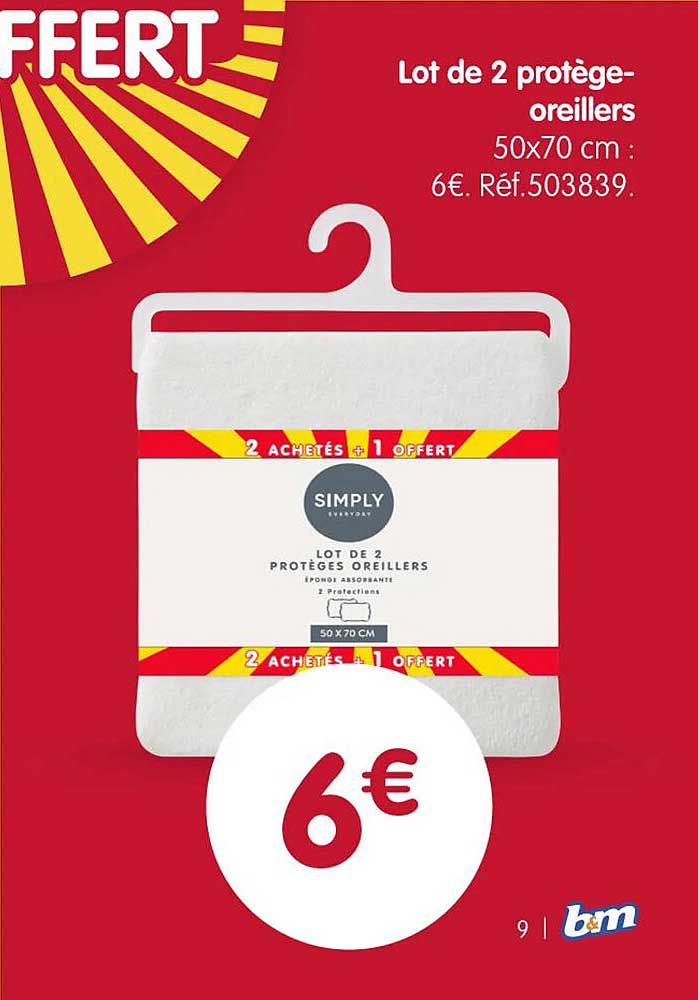 Lot de 2 protège-oreillers 50x70 cm