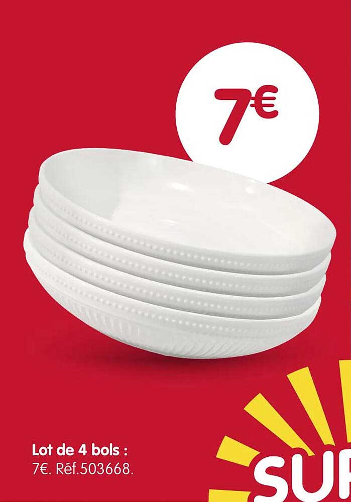 Lot de 4 bols :
