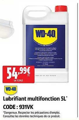 Lubrifiant multifonction 5L*