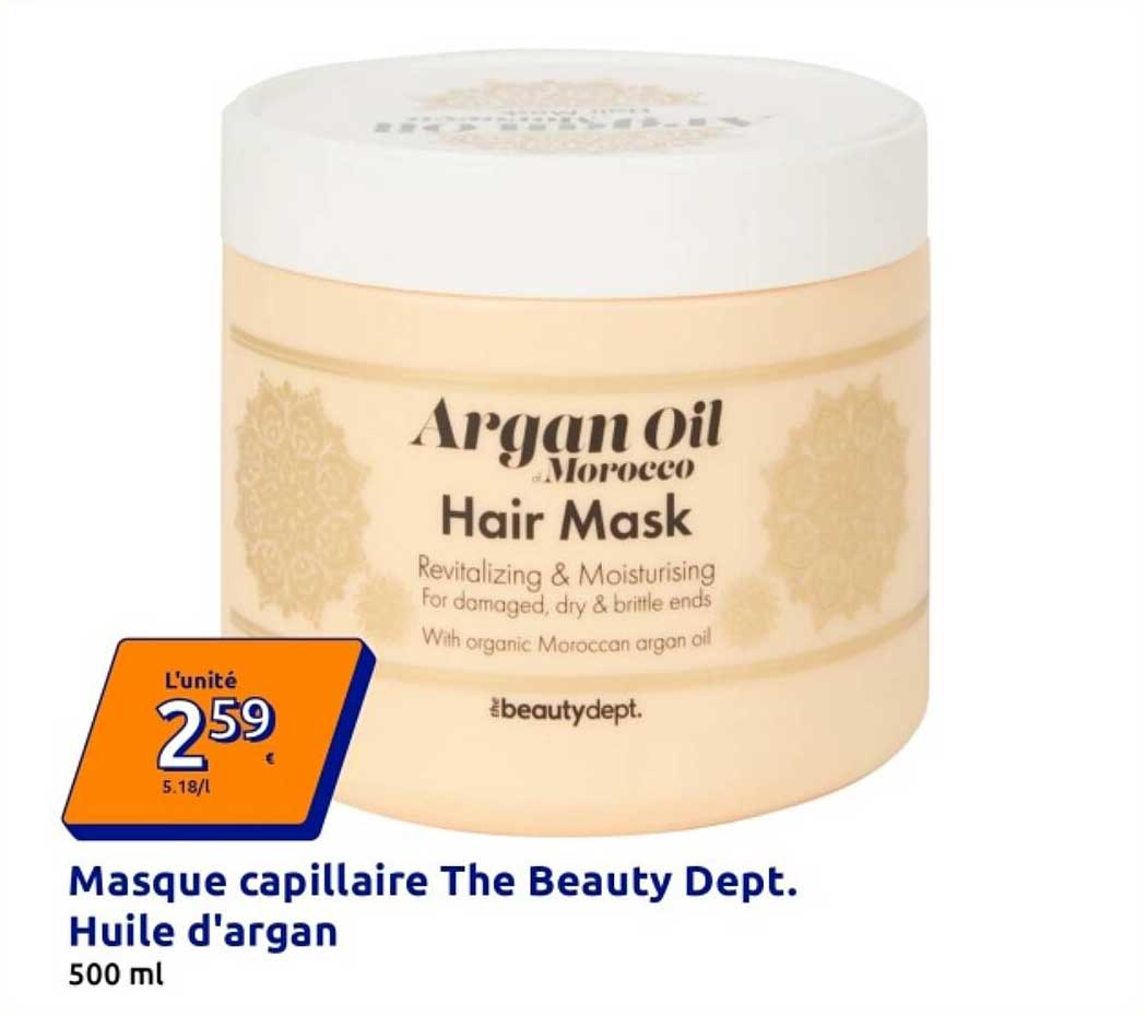 Masque capillaire The Beauty Dept. Huile d'argan