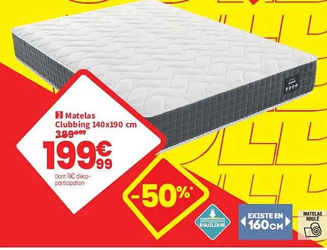 Matelas Clubbing 140x190 cm