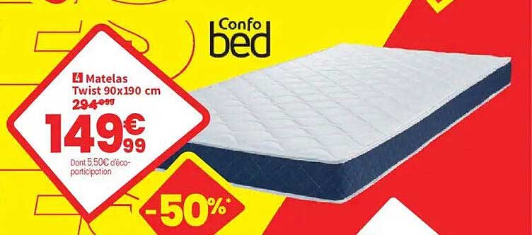 Matelas Twist 90x190 cm