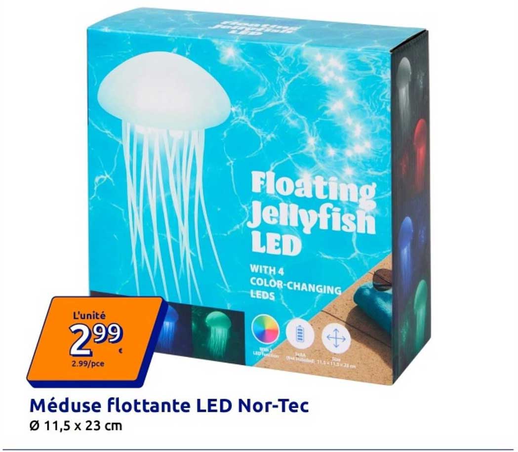 Méduse Flottante LED Nor-Tec Ø 11,5 x 23 cm