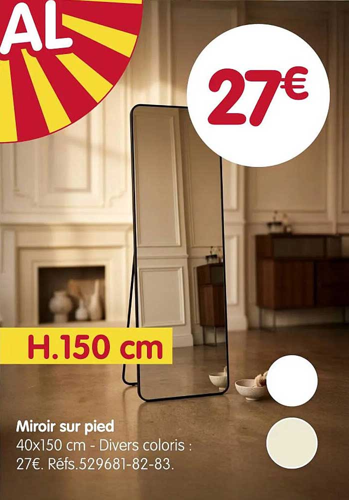 Miroir sur pied
