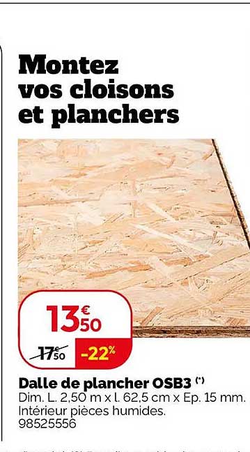 Montez vos cloisons et planchers