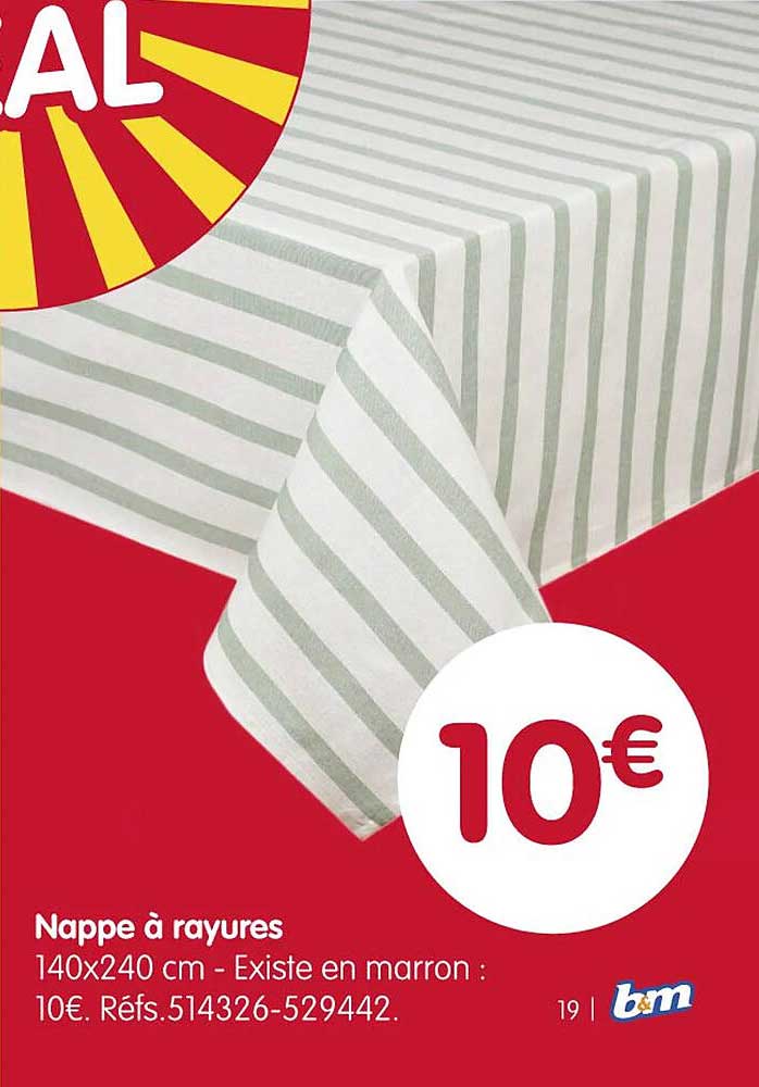 Nappe à rayures