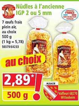Nüdles à l’ancienne IGP 2 ou 5 mm