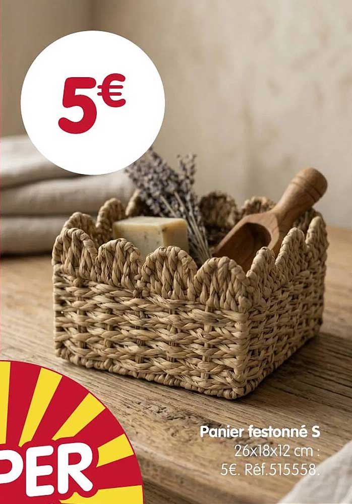 Panier festonné S