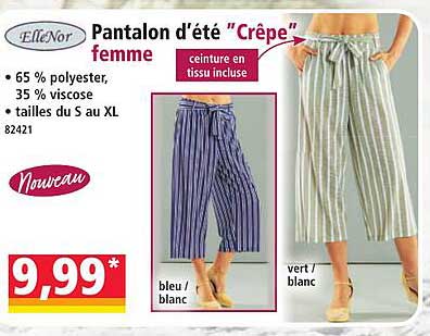 Pantalon d'été "Crêpe" femme