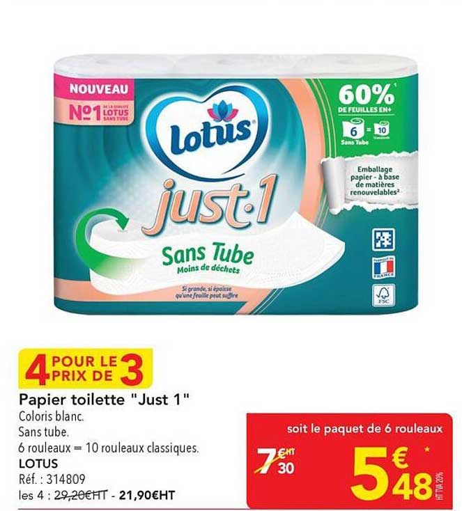 Papier toilette "Just 1"