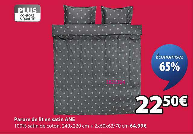 Parure de lit en satin ANE