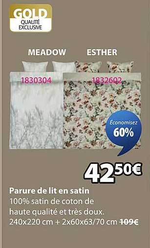 Parure de lit en satin
