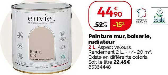 Peinture mur, boiserie, radiateur