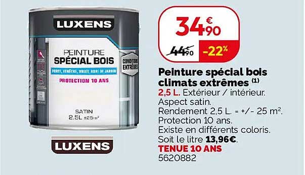 Peinture spécial bois climats extrêmes