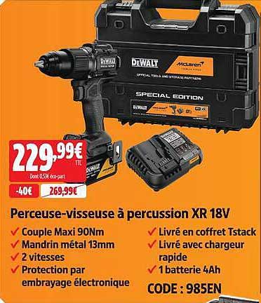 Perceuse-visseuse à percussion XR 18V