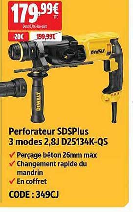 Perforateur SDS Plus 3 modes 2,8J D25134K-QS