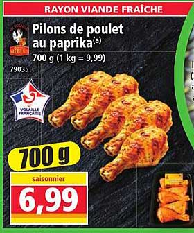 Pilons de poulet au paprika(a)