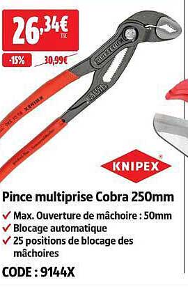 Pince multiprise Cobra 250mm
