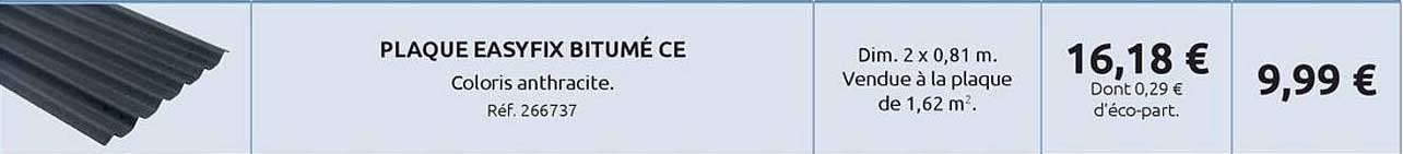 PLAQUE EASYFIX BITUMÉ CE