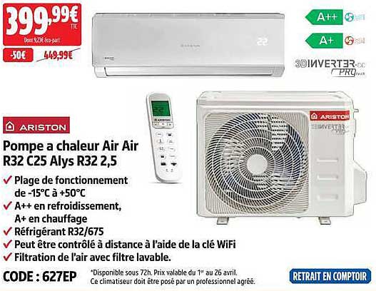 Pompe a chaleur Air Air R32 C25 Alys R32 2,5