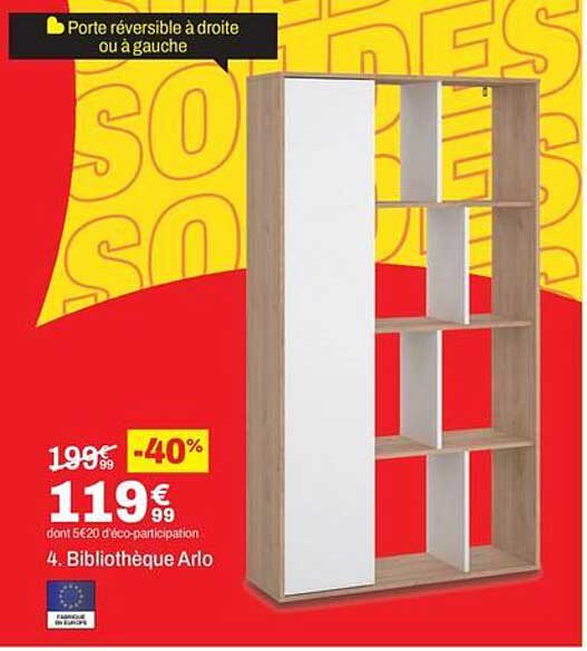 Porte réversible à droite ou à gauche