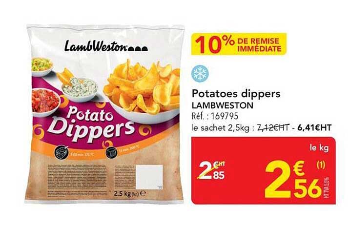 Potatoes dippers LAMBWESTON