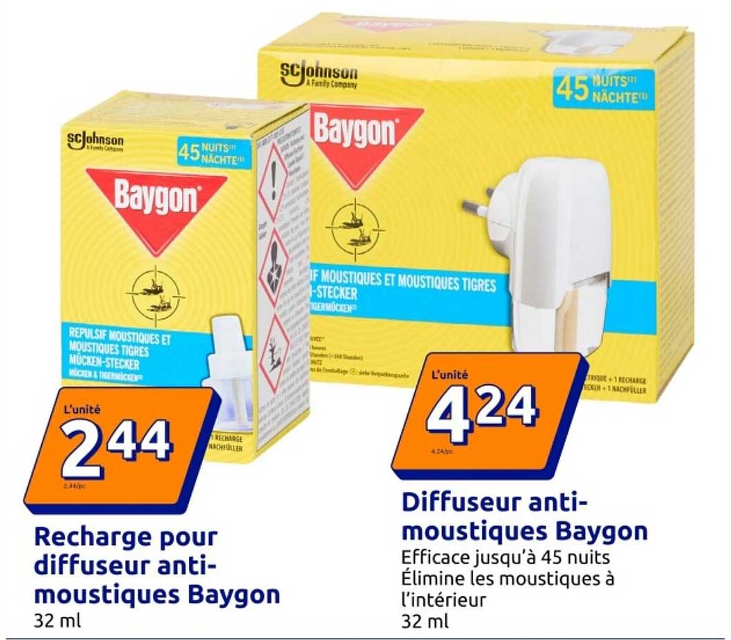 Recharge pour diffuseur anti-moustiques Baygon