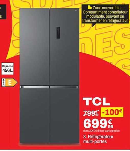 Réfrigérateur multi-portes TCL