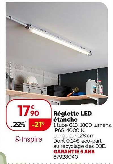 Réglette LED étanche