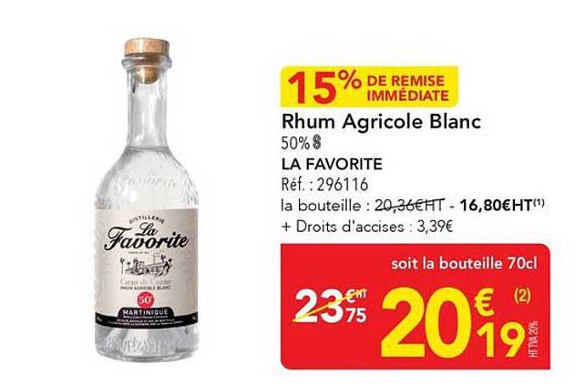 Rhum Agricole Blanc
