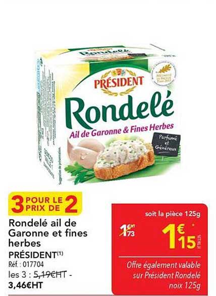 Rondelé ail de Garo et fines herbes PRÉSIDENT(1)