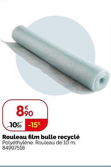 Rouleau film bulle recyclé