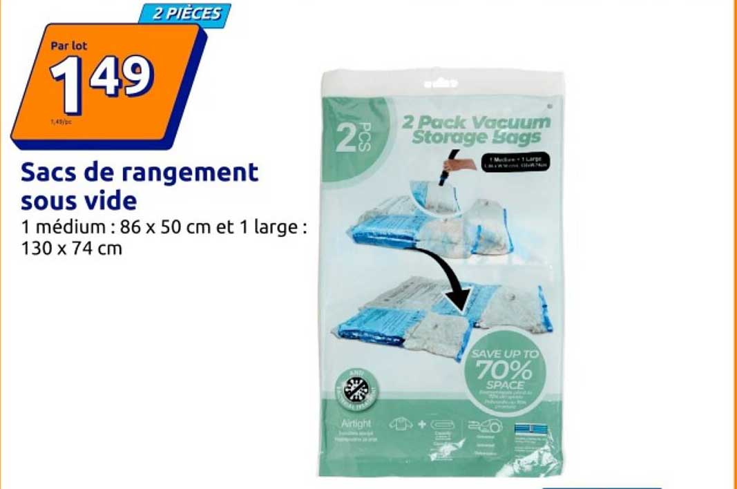 Sacs de rangement sous vide