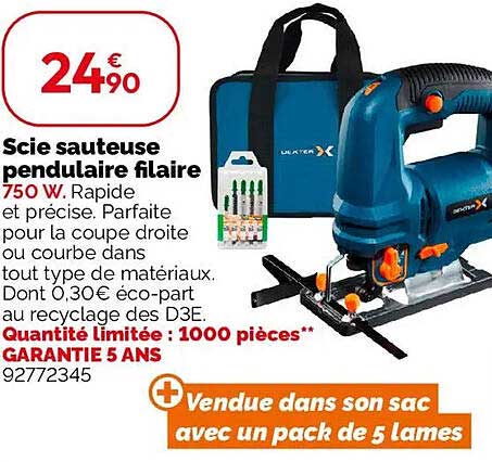 Scie sauteuse pendulaire filaire