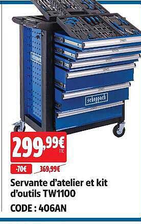 Servante d’atelier et kit d’outils WT100 CODE : 406AN