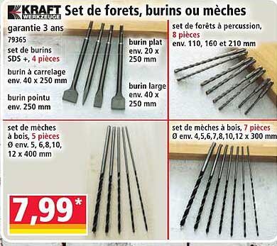 Set de forets, burins ou mèches