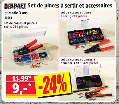 Set de pinces à sertir et accessoires