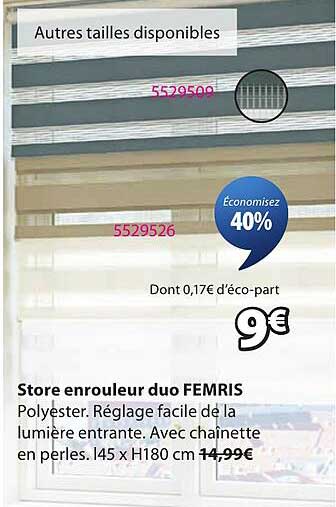 Store enrouleur duo FEMRIS