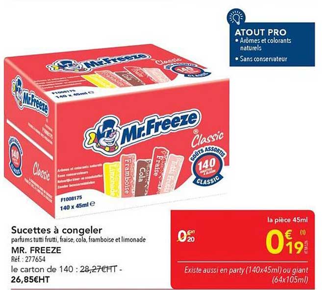 Sucettes à congeler