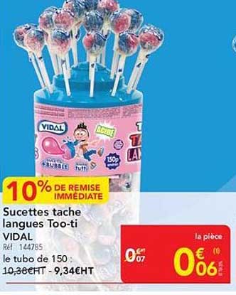 Sucettes tache langues Too-ti VIDAL