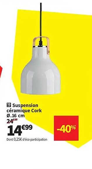 Suspension céramique Cork Ø.16 cm