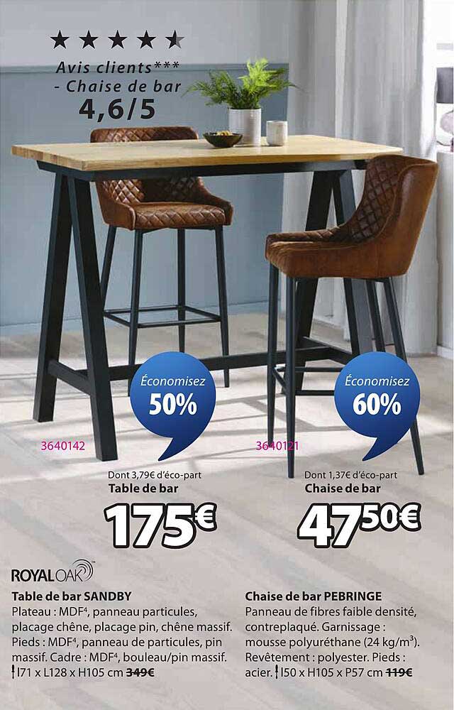Table de bar SANDBY