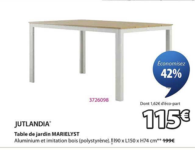 Table de jardin MARIELYST