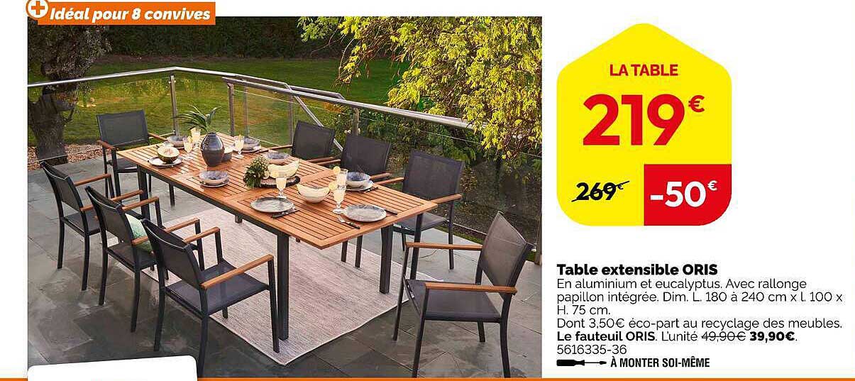 Table extensible ORIS