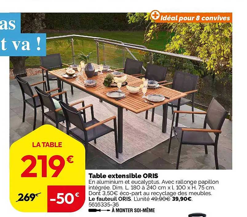 Table extensible ORIS