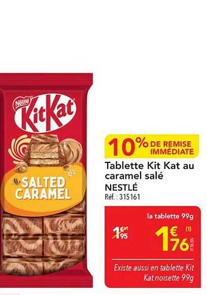 Tablette Kit Kat au caramel salé NESTLÉ