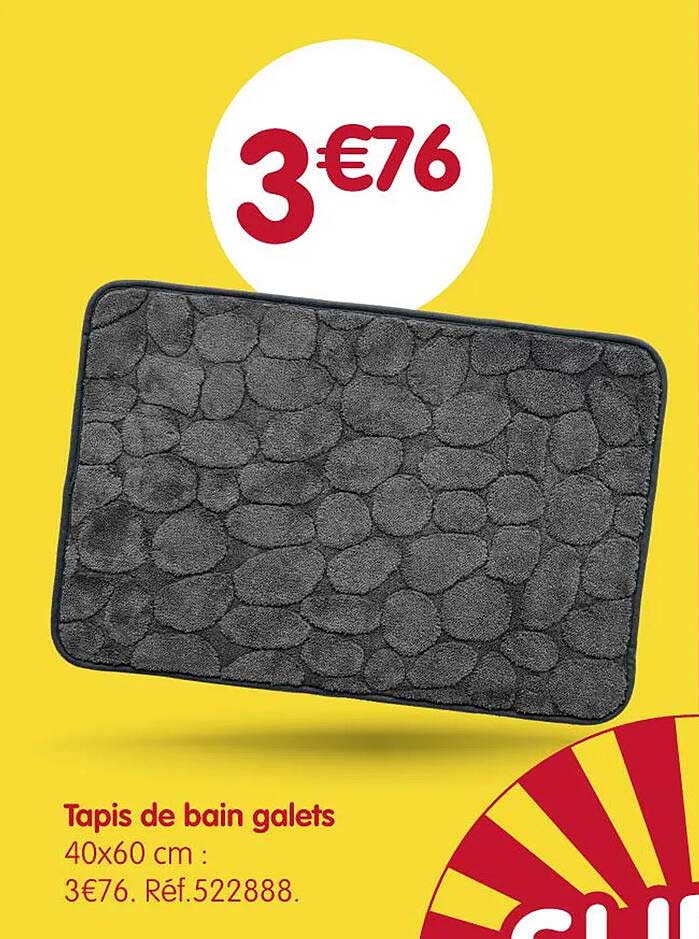 Tapis de bain galets