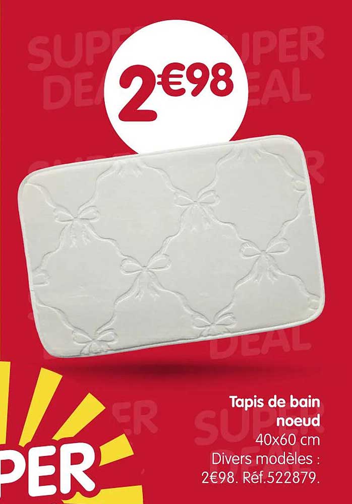 Tapis de bain noeud 40x60 cm